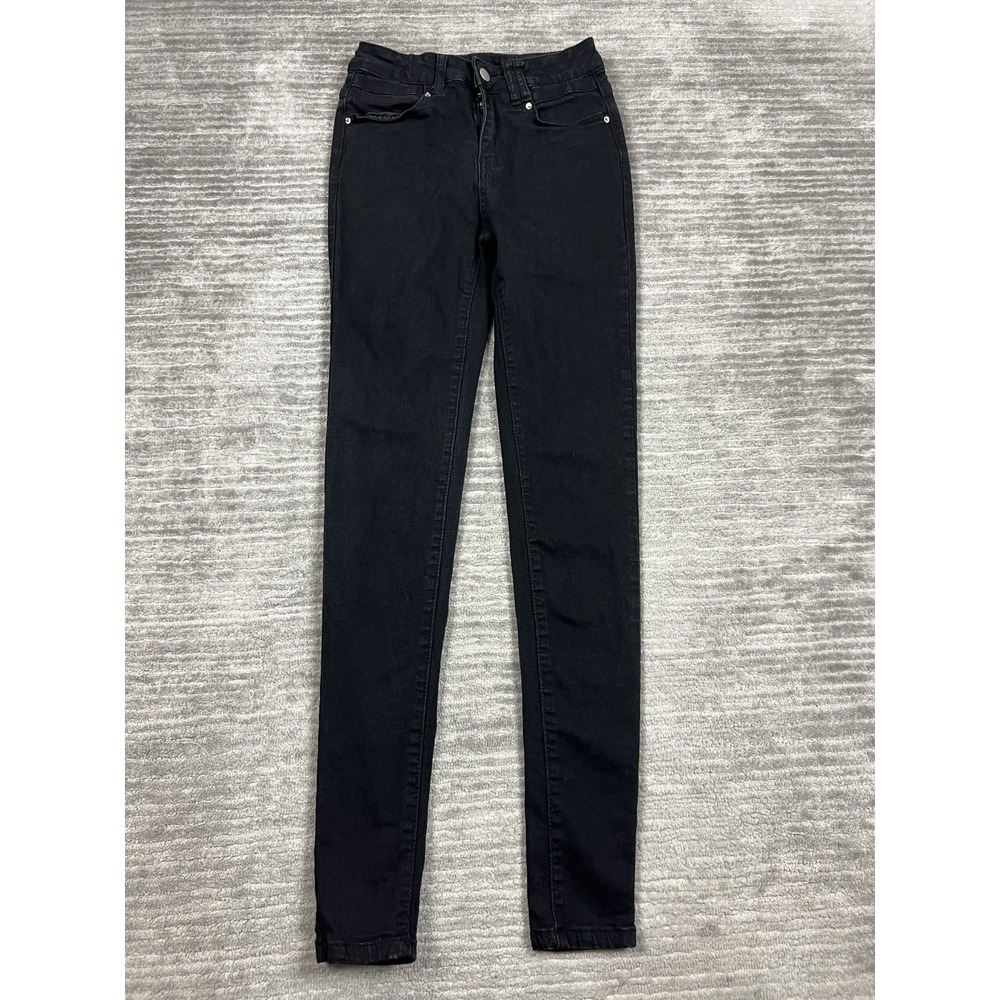 Shein Jeans Womens‎ XS Tall Black Skinny Denim Stretch Cootton Blend